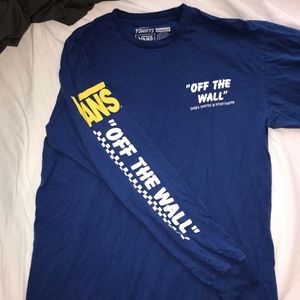Vans brand long sleeve blue tee